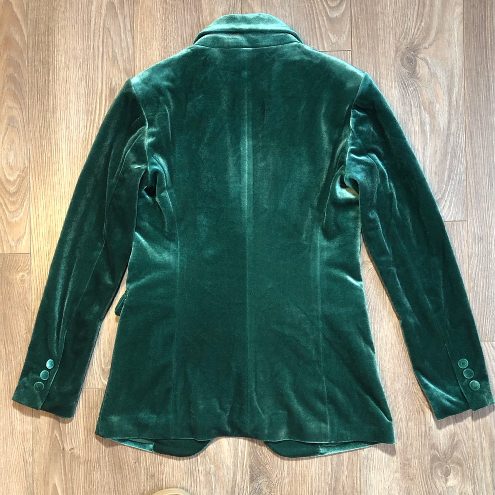 Ricki's Green Velvet Fitted Blazer - Picture 6 of 17